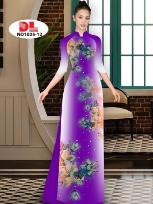 Vải Áo Dài Hoa In 3D AD ND1025 28